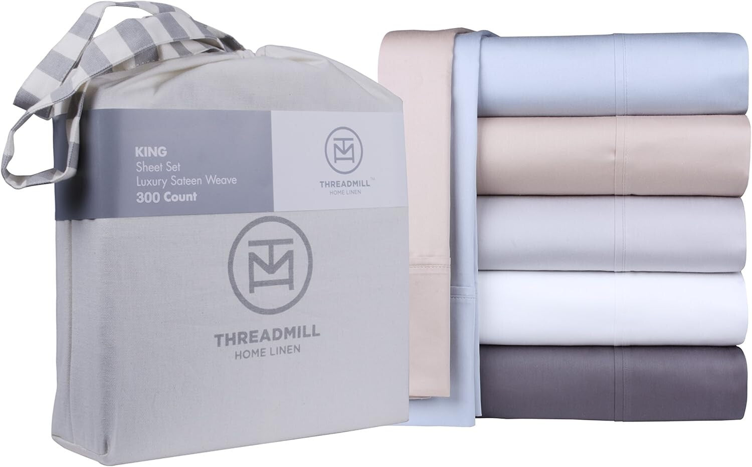 Lightweight King Bed Sheets Set | 300 Thread Count | Breathable Cotton Comfort