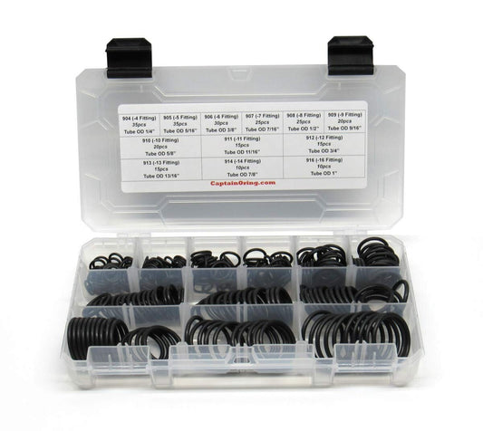Hydraulic O-Ring Seal Kit - 12 Sizes, 255 Buna-N O-Rings for Leak Prevention