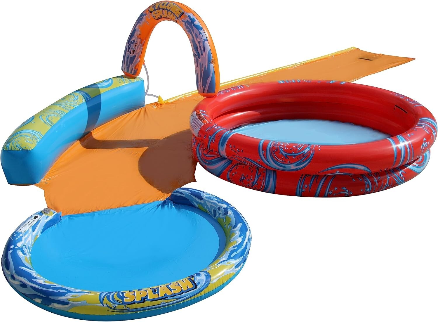 Cyclone Splash Park Set - Colorful Water Slide With Arch for Kids' Entertainment