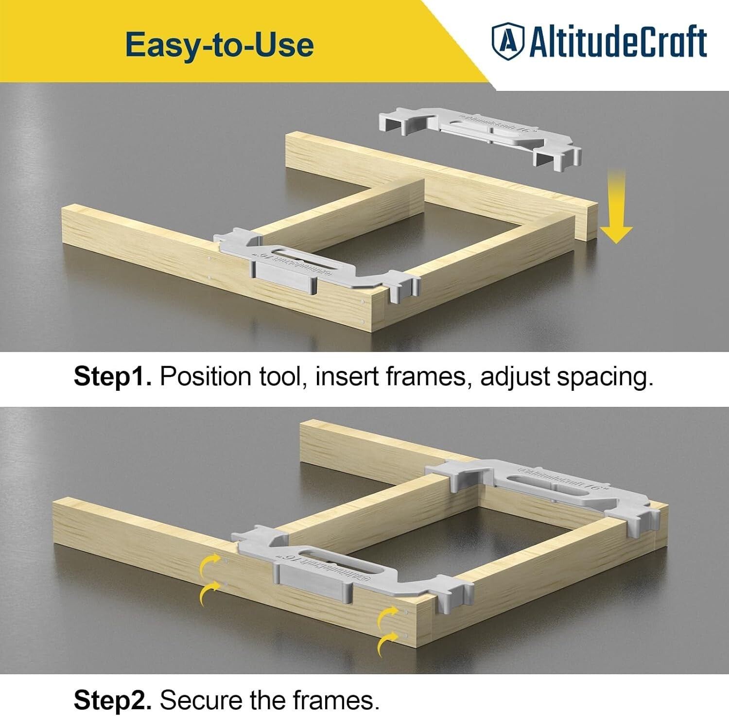 16-Inch Precision Framing Jig - 2-Piece Stud Layout Tool for Quick Measurements