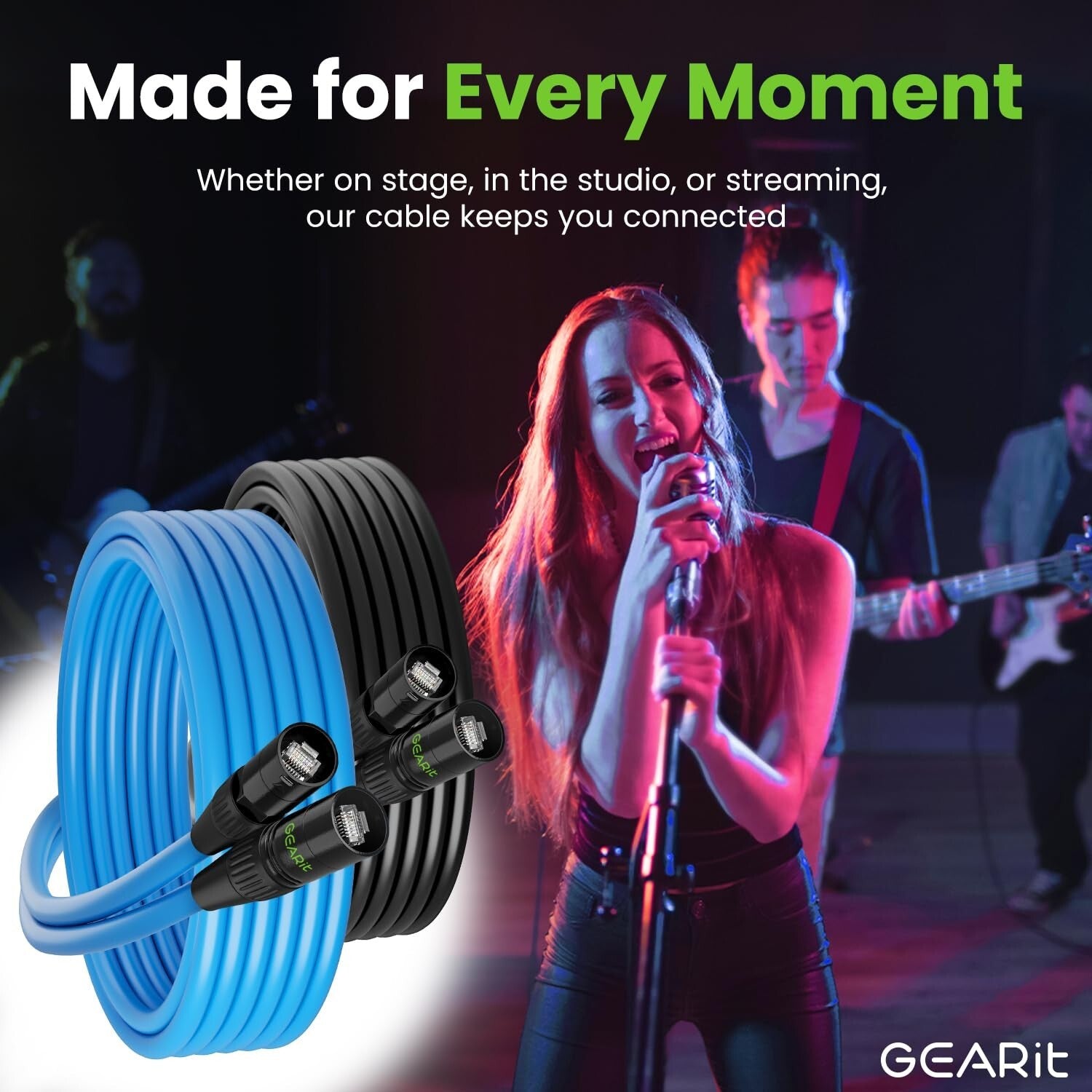 High-Speed 10Gbps 150ft Shielded Ethernet Cable with Locking EtherCON Connectors