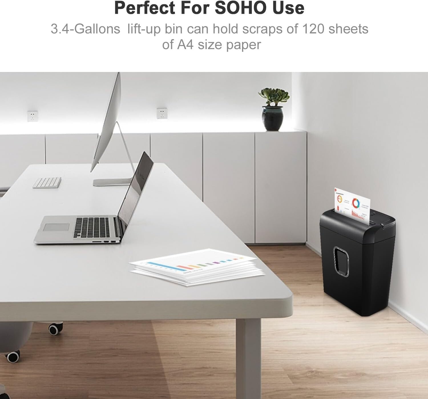 Portable Micro-Cut High-Security Paper Shredder - Easy to Use with Auto Features