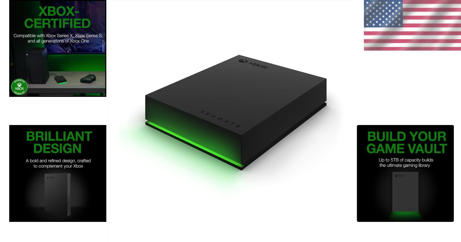 Xbox-Compatible 5TB HDD with LED Bar & Data Recovery Services - Game Ready!