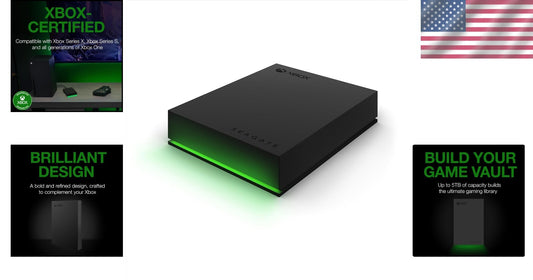 Xbox-Compatible 5TB HDD with LED Bar & Data Recovery Services - Game Ready!