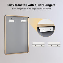 Load image into Gallery viewer, Stylish 20”x30” Gold Frame Wall Mirror - Ideal for Bathroom or Living Spaces