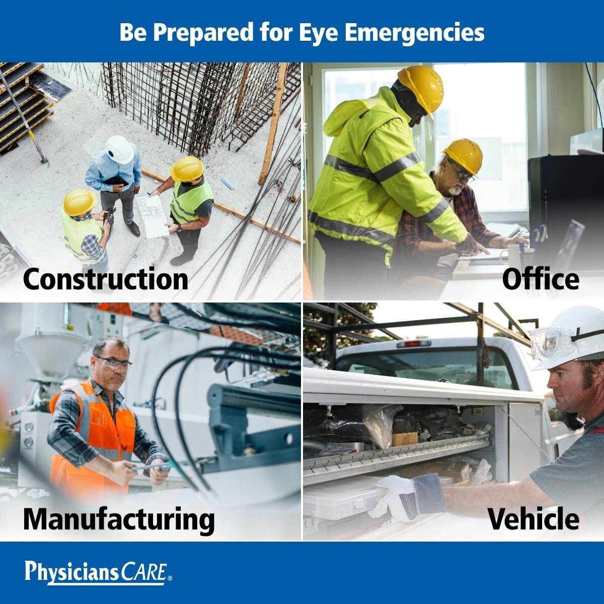 Safety Green Wall-Mountable Eyewash Station with Two 32 oz Eye Rinse Bottles