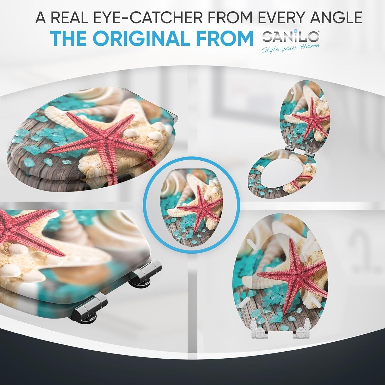 Elegant Elongated Toilet Seat - Soft Close Mechanism & Adjustable Hinges