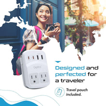 Load image into Gallery viewer, Multi-Device Travel Adapter with Quick Charge 3.0 - Compact &amp; Lightweight Design