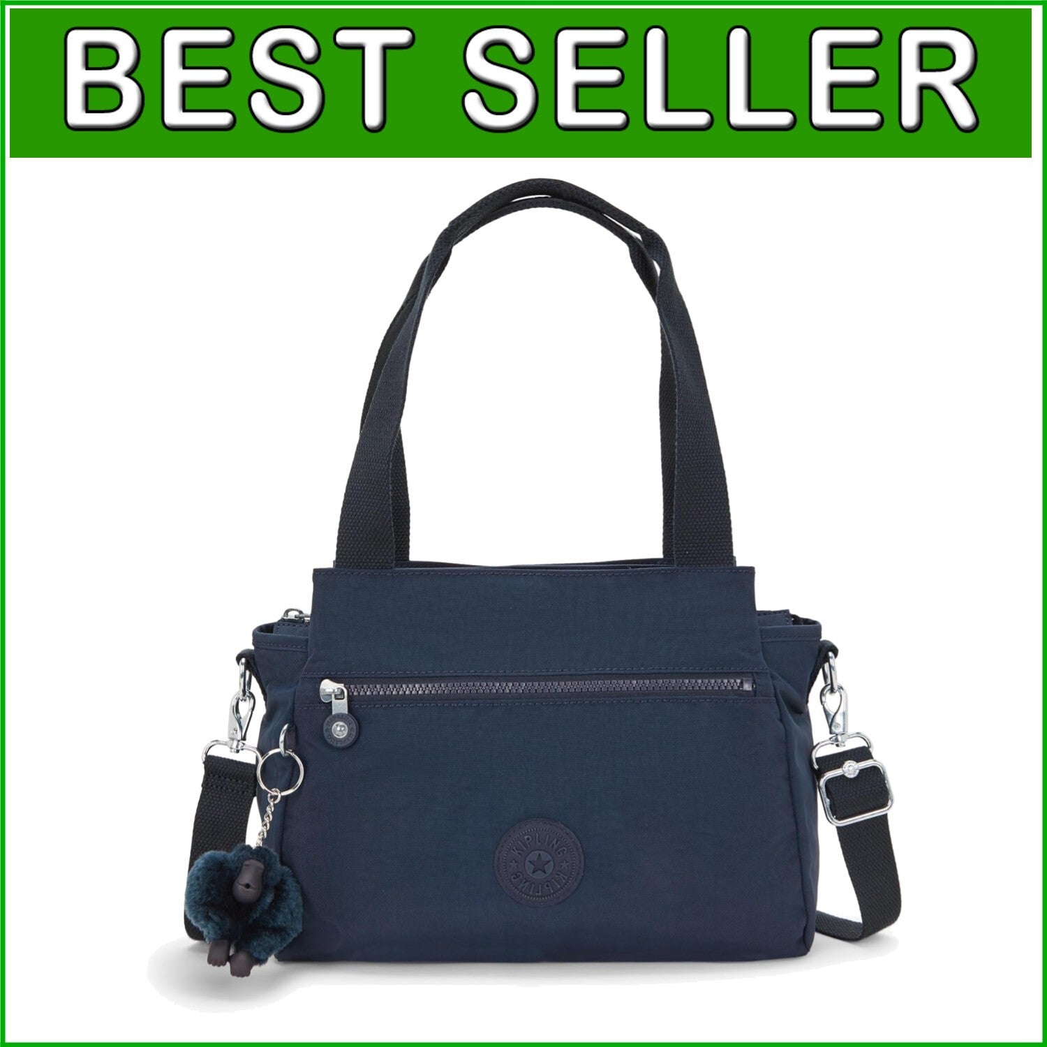 Chic Elysia Metallic Handbag with Playful Keychain - Perfect for Everyday Style