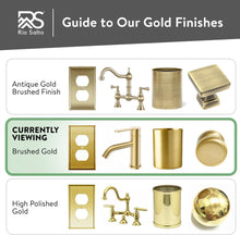 Load image into Gallery viewer, Elegant 8-Pack Brushed Brass Light Switch &amp; Outlet Covers - Standard Size