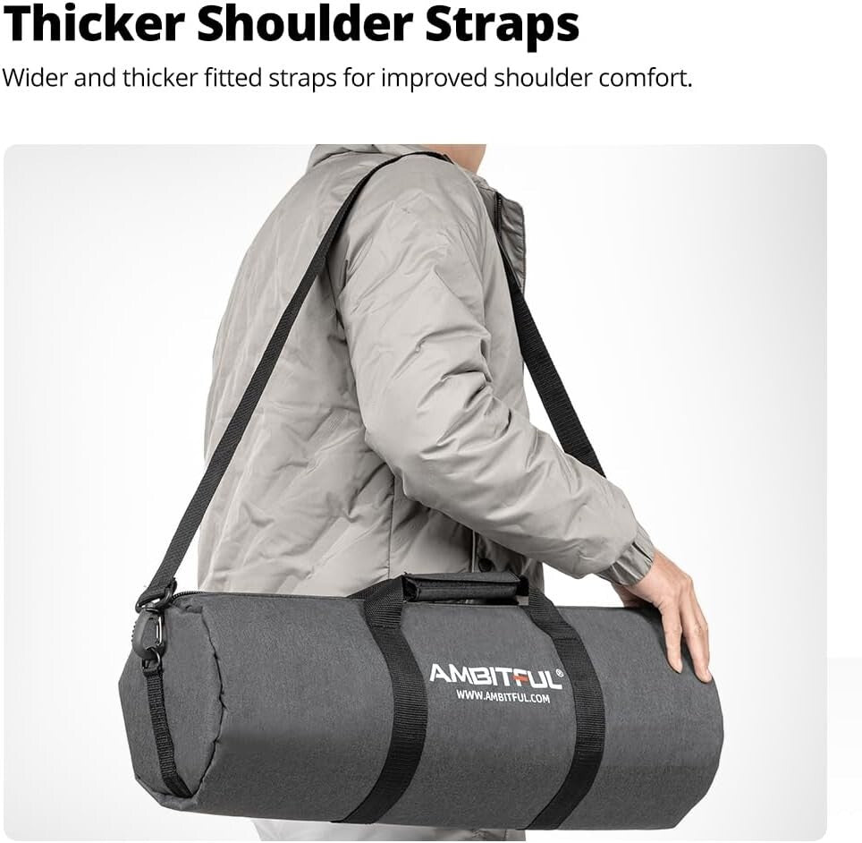 Widened Tripod Carrying Case Bag for Light Stands - Water Resistant & Durable