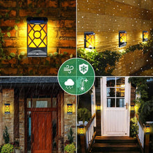 Load image into Gallery viewer, Realistic 3D Flickering Solar Flame Lights - 66 LEDs Outdoor Wall Lanterns