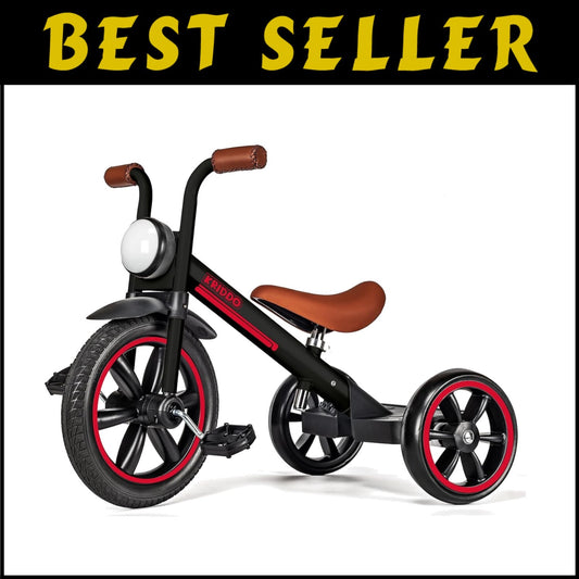 Triangular Design Kids Tricycle with Puncture-Free Wheels for Safe Toddler Rides