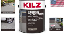Load image into Gallery viewer, Water-Resistant Decorative Concrete Paint, 1 Gallon Gray for Driveways &amp; Patios