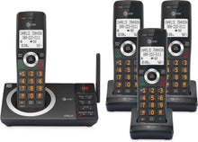 Load image into Gallery viewer, Long-Range 4-Handset Cordless Home Phone with Smart Call Blocker &amp; Speakerphone