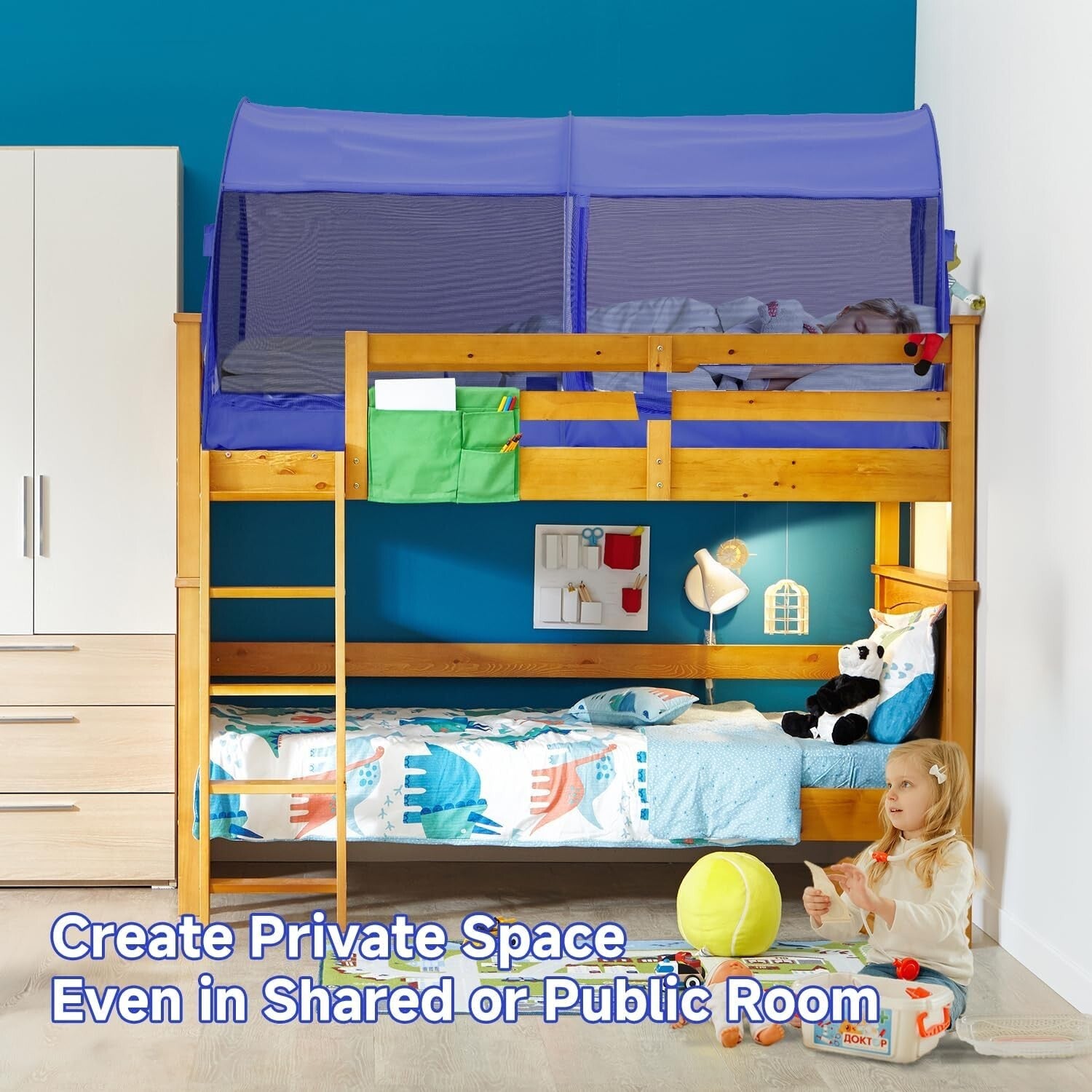 Breathable Mesh Indoor Bed Tent with 4 Doors for Ultimate Privacy - Full Size