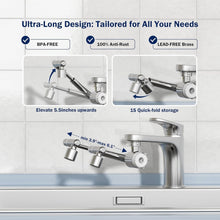 Load image into Gallery viewer, Lead-Free Brass Faucet Extender with Water Filtration - Perfect for Family Use