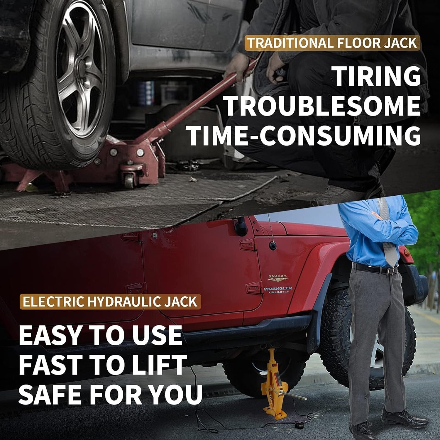 Multi-Function 3 Ton 12V Electric Scissor Jack & Tool Kit for Easy Tire Changes