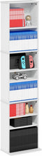 Load image into Gallery viewer, Durable Freestanding 9-Shelf Media Rack with Wall Mount Kit - Easy Assembly