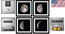 Load image into Gallery viewer, High-Definition Moon Phases Canvas Wall Art - 4 Elegant Panels for Any Space