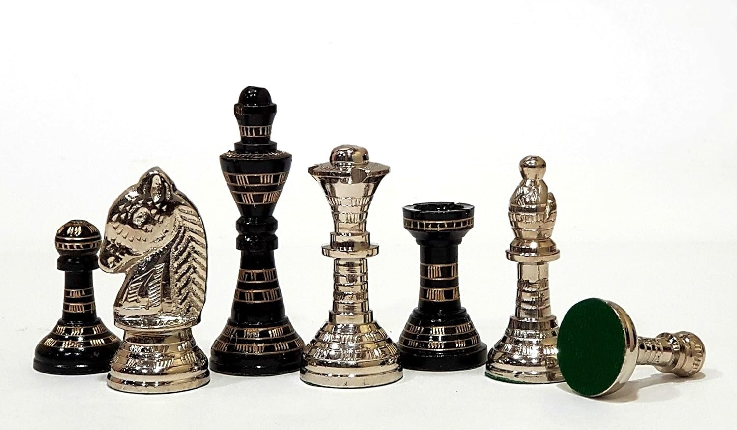 Artisan 12" x 12" Brass Chess Board with Durable Wooden Base & 100% Brass Pieces