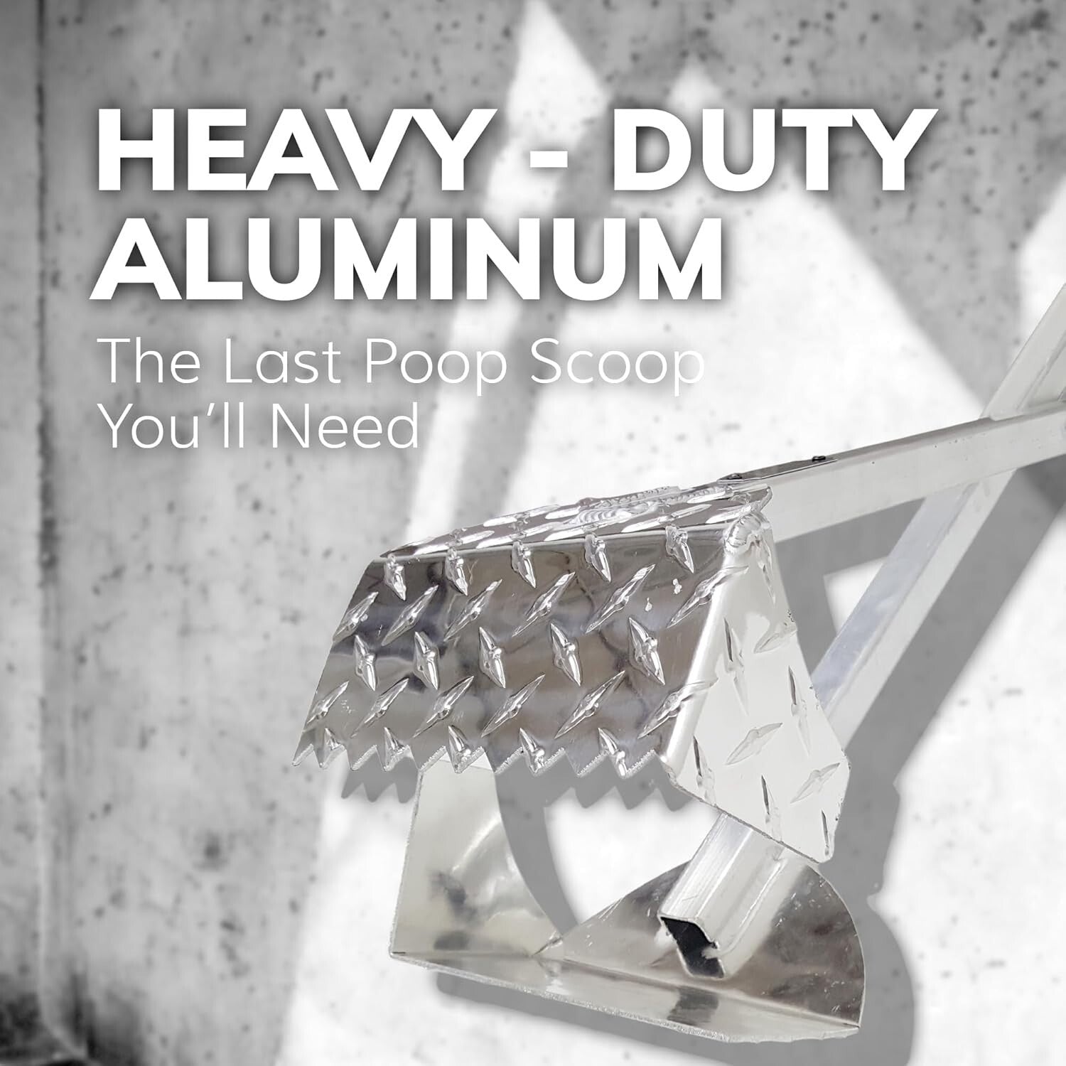 Heavy-Duty Dog Poop Scooper - Durable Aluminum Waste Shovel for Easy Cleanup