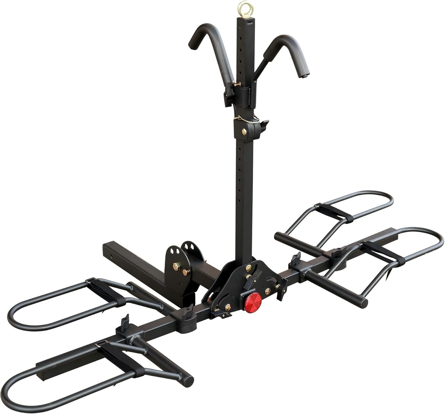 Sturdy Hitch-Mount Bike Rack for 2 Bikes - Foldable & Reflective Safety Design