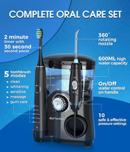 Load image into Gallery viewer, 2-in-1 Electric Toothbrush &amp; Water Flosser Combo - 600ML with 10 Pressure Modes