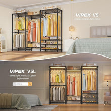 Load image into Gallery viewer, 890lb Load Portable Closet Organizer - 4 Hang Rods &amp; 8 Shelves, Adjustable