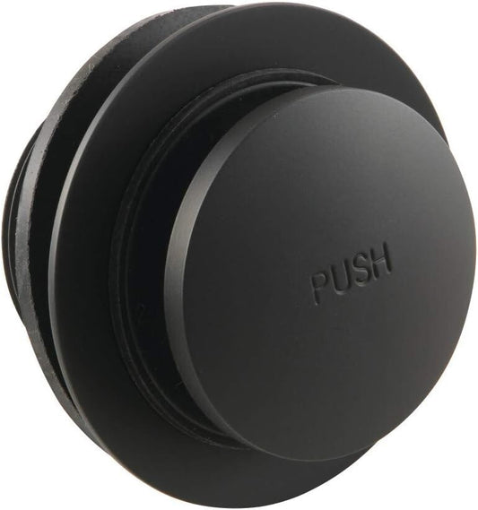 2-13/16" Matte Black Tub Drain with Easy Push Mechanism for Modern Bathrooms