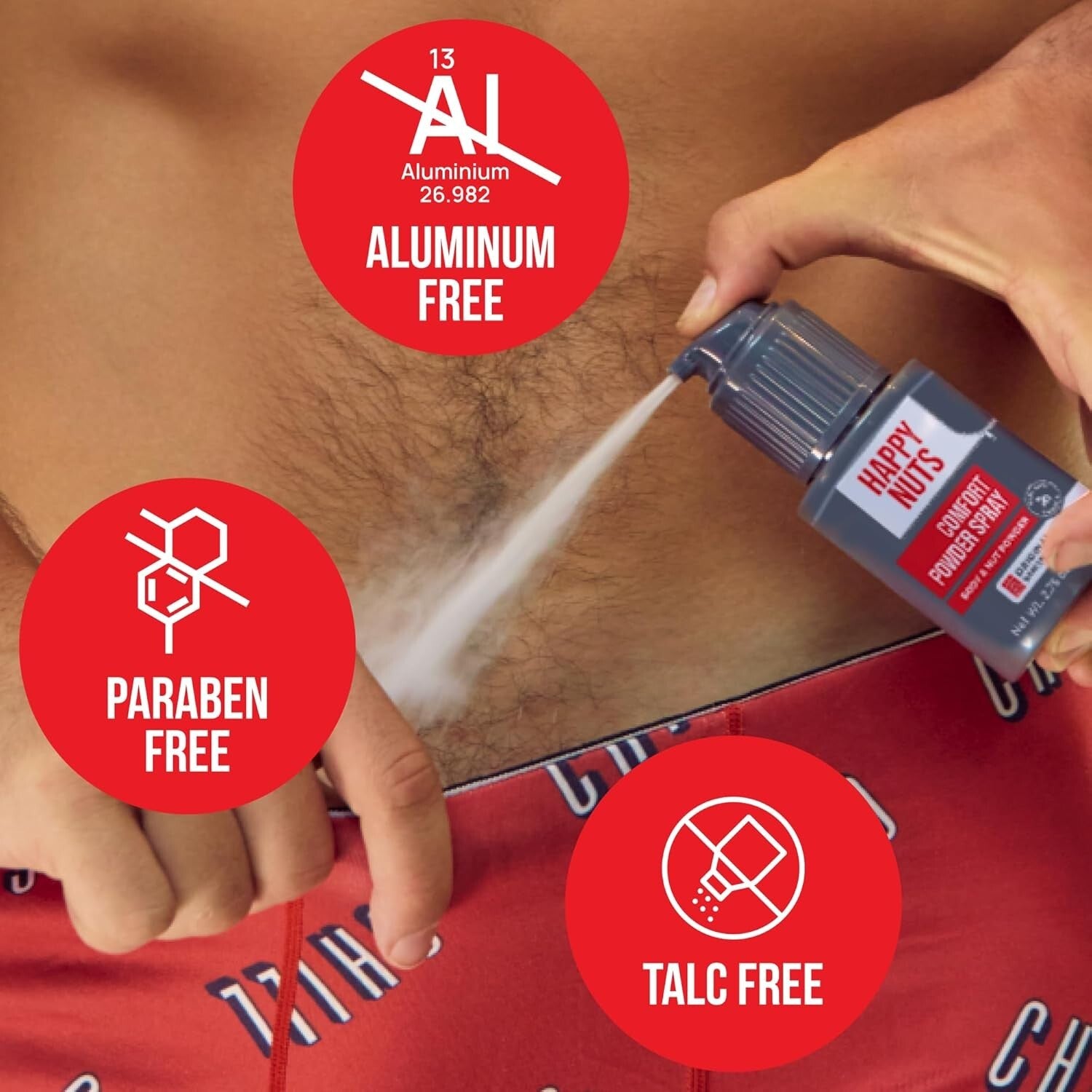 Cruelty-Free Men's Comfort Powder Spray - Talc-Free Deodorant for Sweat Control