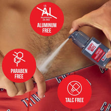 Load image into Gallery viewer, Cruelty-Free Men's Comfort Powder Spray - Talc-Free Deodorant for Sweat Control