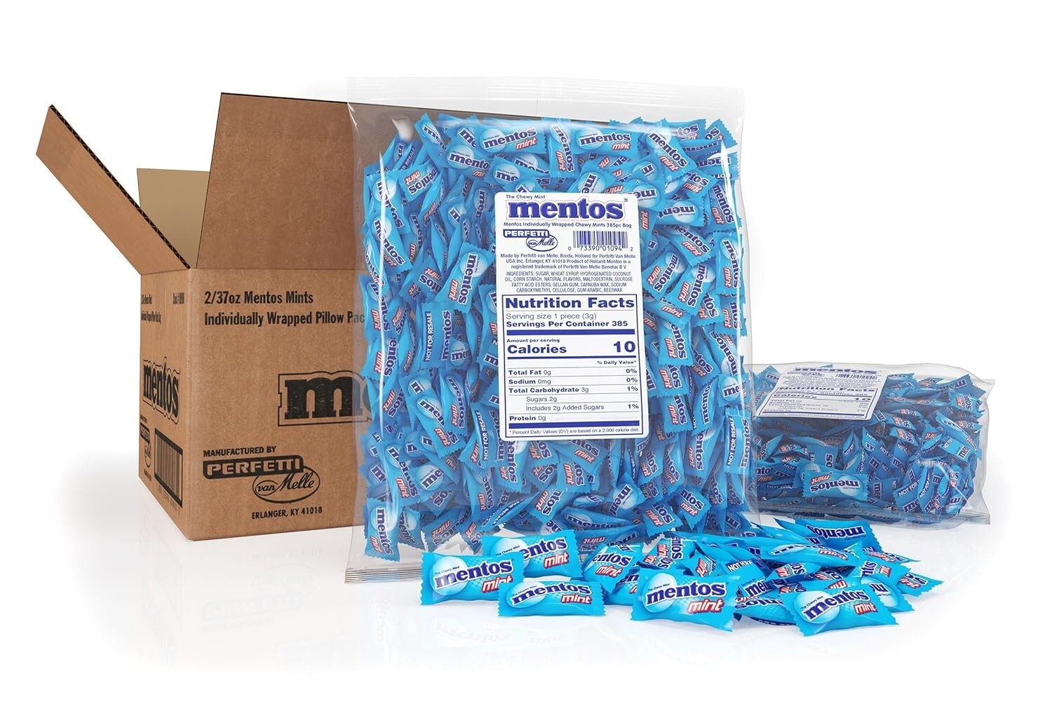 Chewy Mint Candy Bulk Bag - 37 oz of Individually Wrapped Peppermint Delights