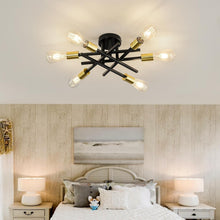 Load image into Gallery viewer, Luxurious 6-Bulb Sputnik Chandelier - Ideal for Dining, Living &amp; Bedroom Decor