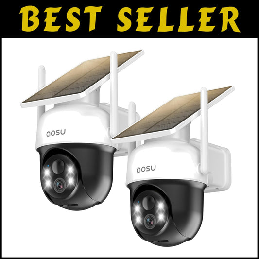 All-in-One Wireless Solar Camera - 2K Image Quality, Night Vision, Eco-Friendly