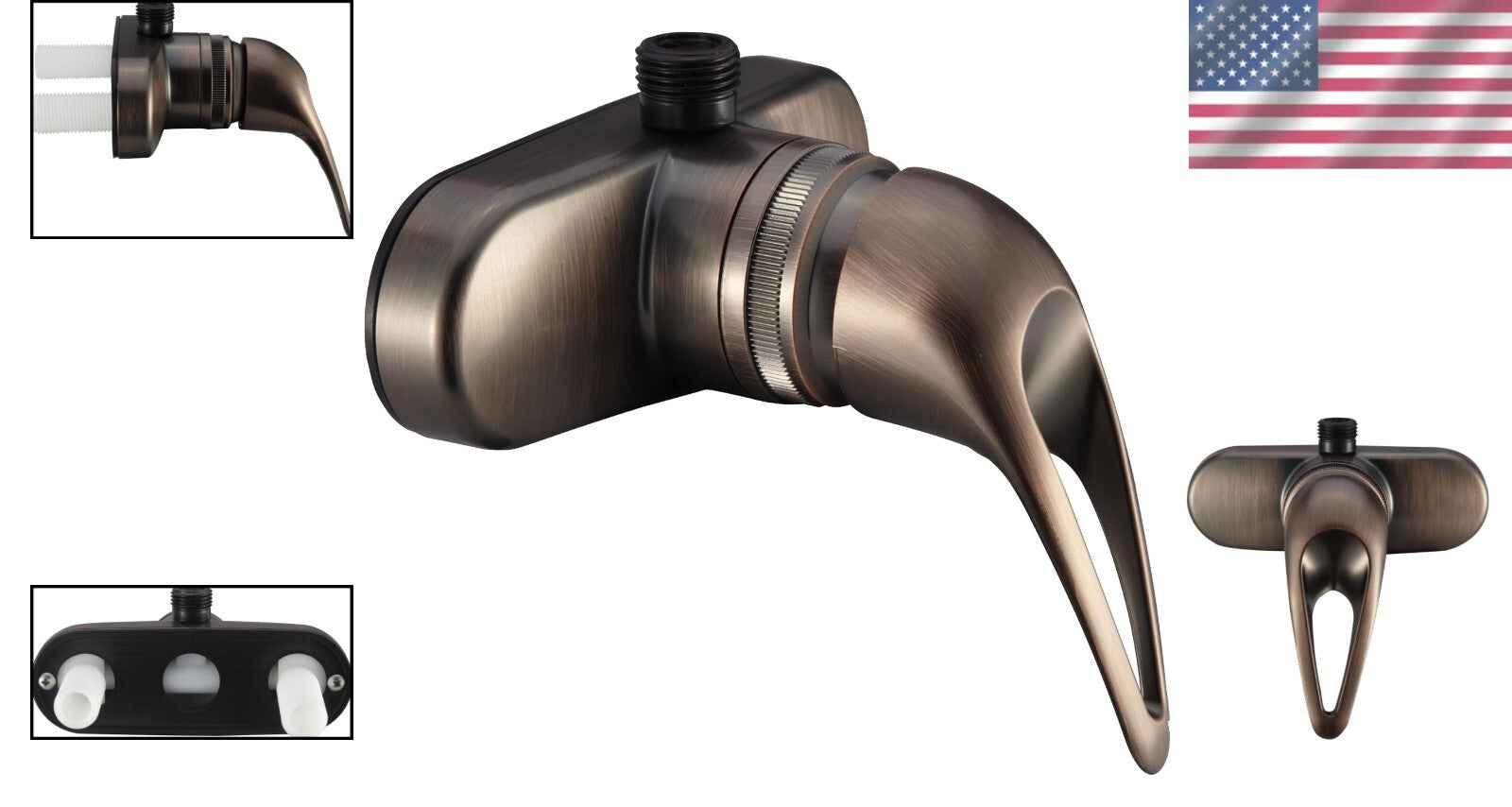 Elegant Oil Rubbed Bronze Shower Faucet for RVs - Simple Installation