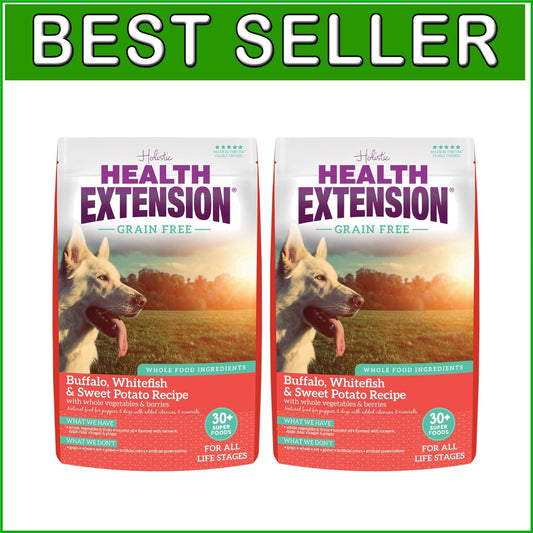 Natural Grain-Free Buffalo & Whitefish Dog Food - Perfect for All Breeds & Ages