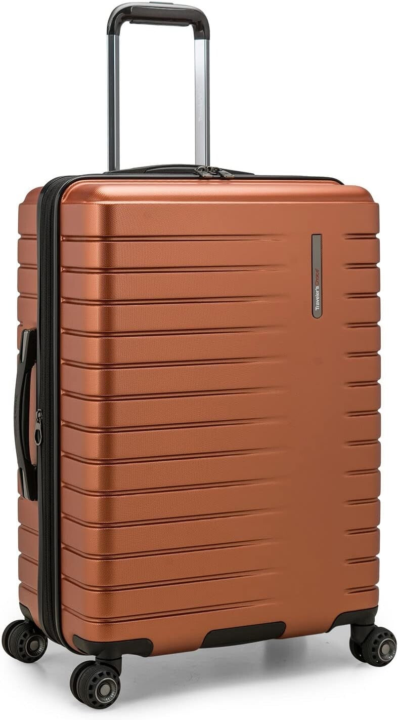 Durable 25-Inch Orange Polycarbonate Hardside Spinner Luggage Set - Travel in...