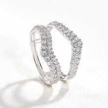Load image into Gallery viewer, Sparkling Sterling Silver Wedding Band with AAAAA Cubic Zirconia - Gift Ready