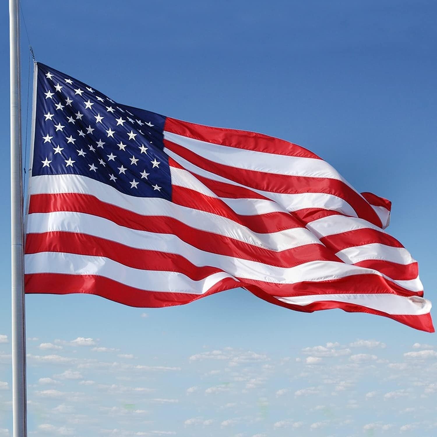 Premium 6x10 American Flag - Heavy Duty Nylon with Embroidered Stars & Stripes