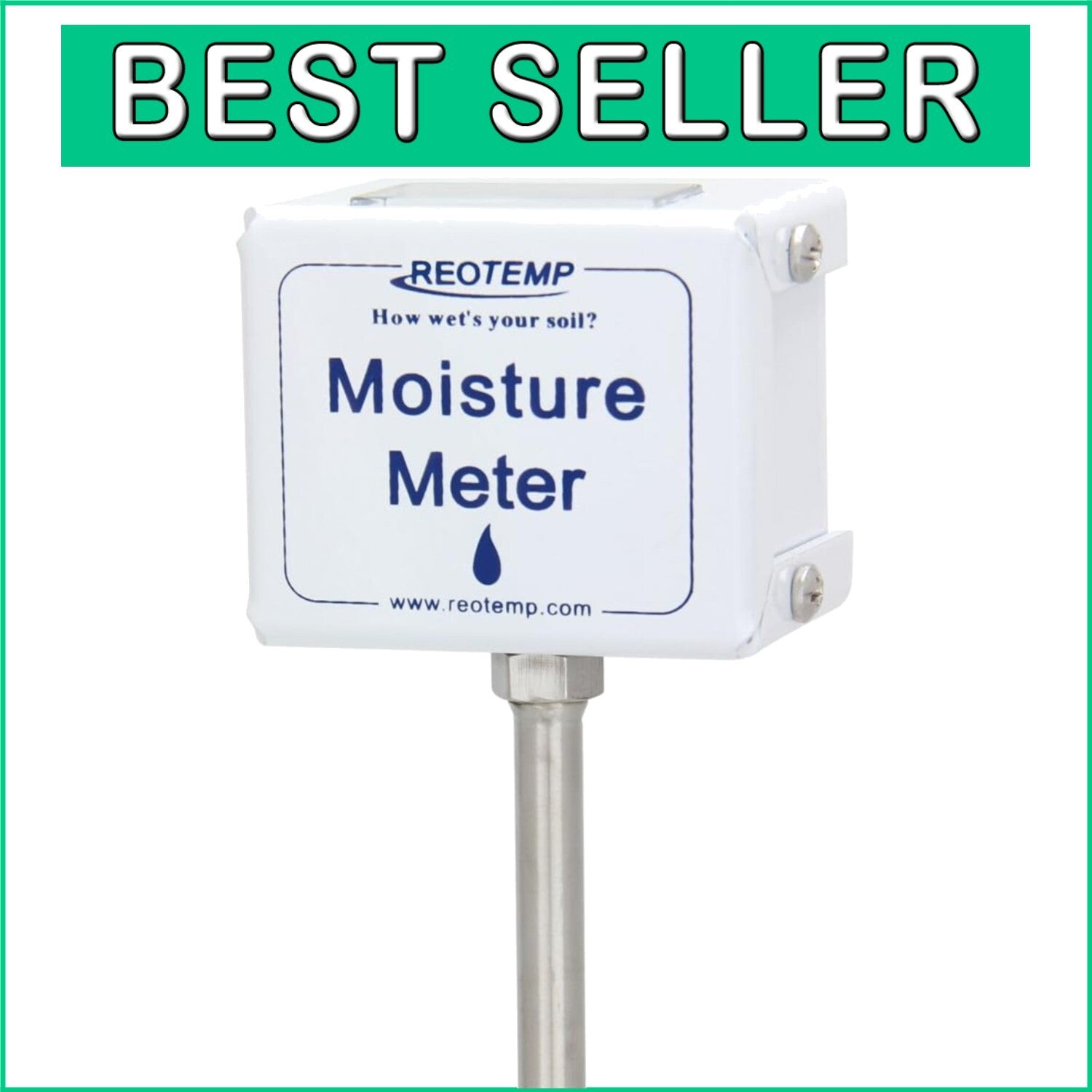 15 Inch Stainless Steel Moisture Meter for Gardening, Composting & Farming