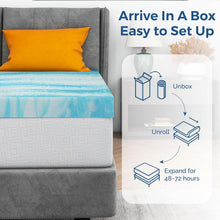 Load image into Gallery viewer, Pressure-Relieving 3 Inch Gel Memory Foam Twin Mattress Topper - Easy Setup