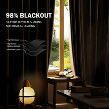 Load image into Gallery viewer, Versatile Extra Wide Blackout Curtain with Bendable Track for Modern Interiors