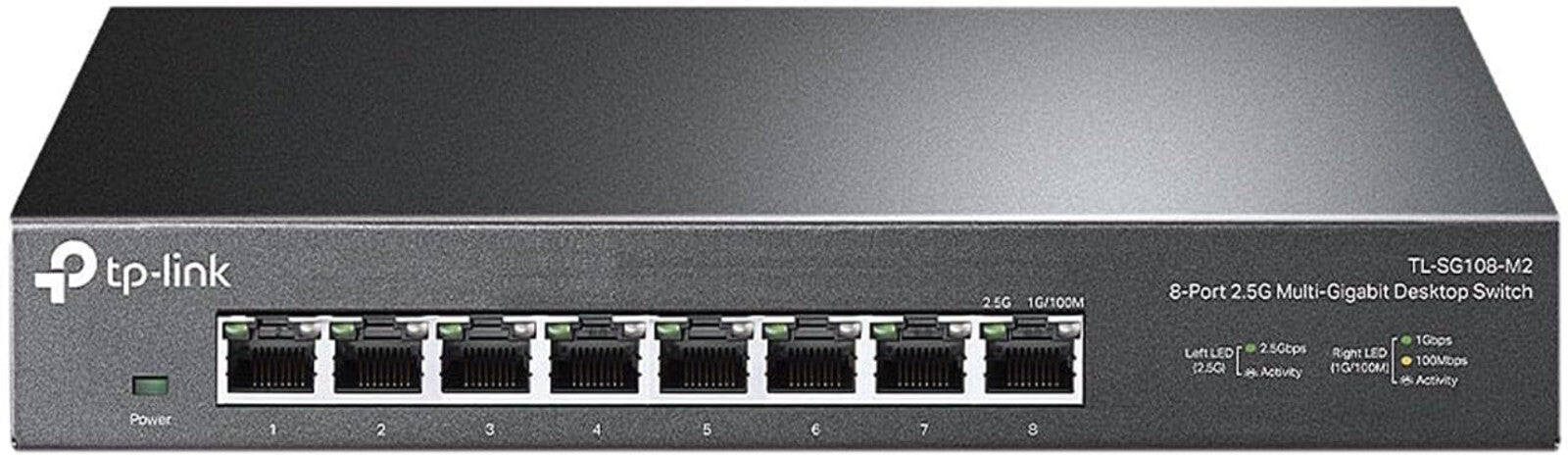 2.5G Bandwidth 8-Port Network Switch - Silent Setup for High-Speed Networking