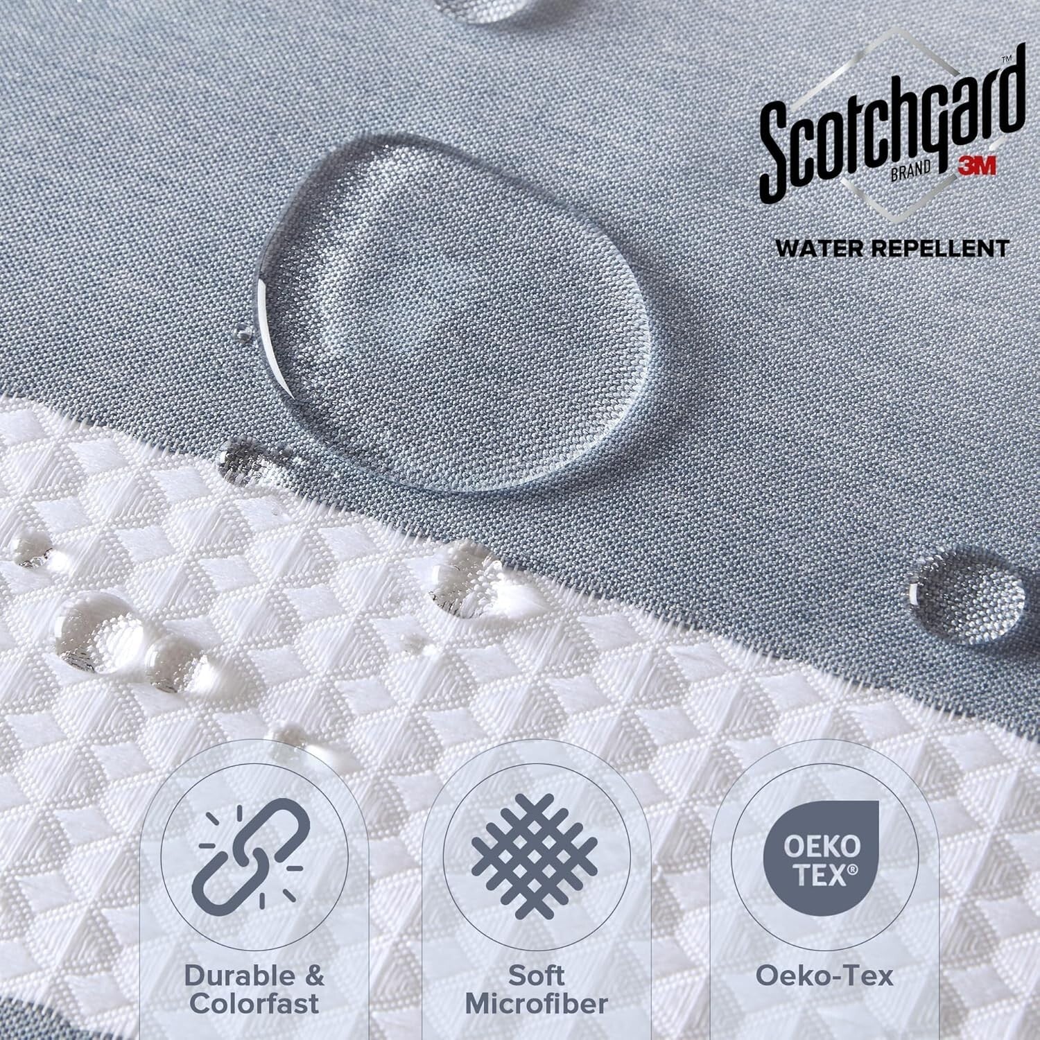 Spa-Quality Indigo Waffle Weave Shower Curtain - 72x84 Modern Bathroom Elegance