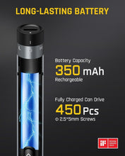 Load image into Gallery viewer, Mini 3.7V Electric Screwdriver Set with Magnetic Bits &amp; Storage Case - Grey