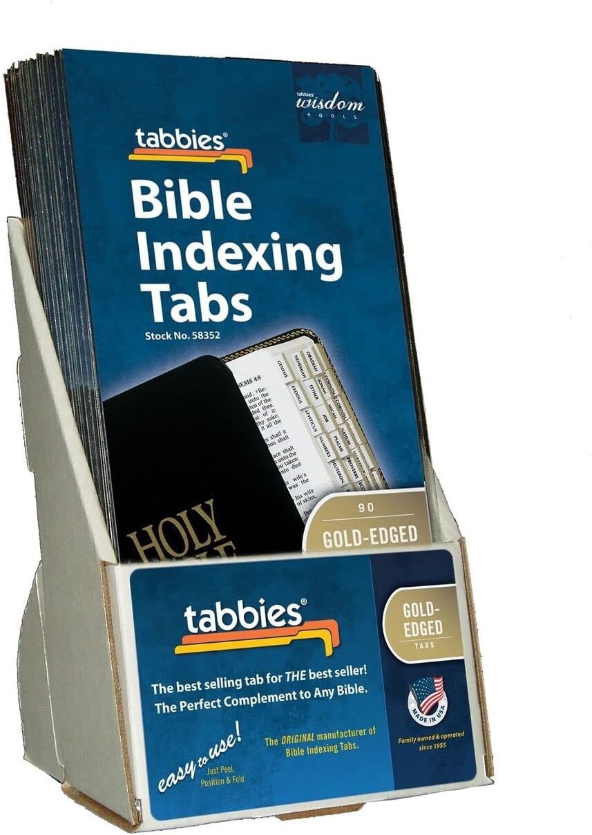 Elegant Gold-Edged Bible Tabs: 90 Self-Adhesive Indexing Tabs for Easy Reference