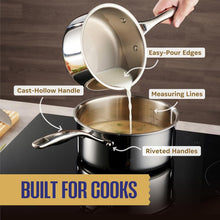 Load image into Gallery viewer, Versatile 3-Ply Stainless Steel Pots and Pans Set - Professional Quality