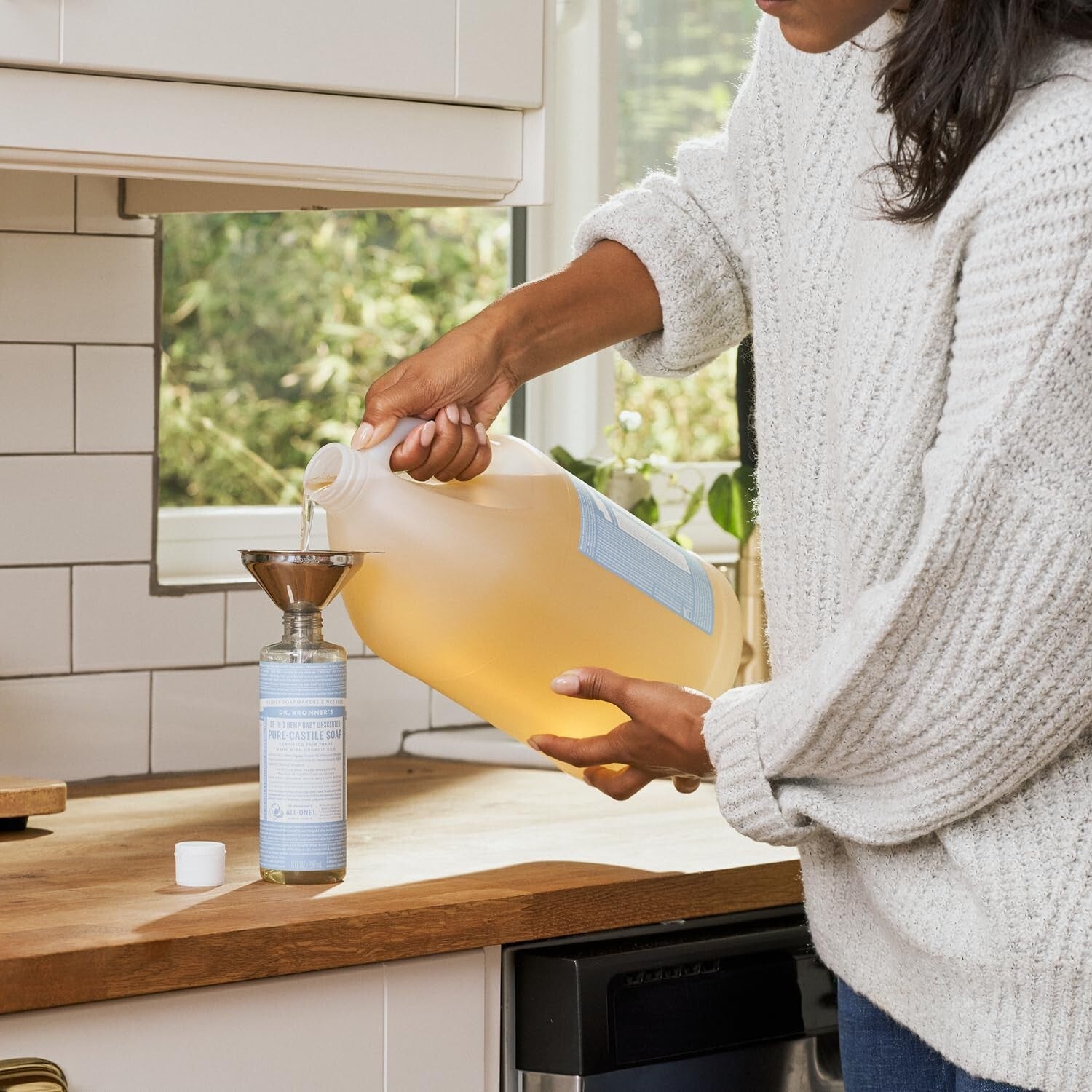 Biodegradable 1 Gallon Vegan Castile Soap - Unscented, Eco-Friendly & Versatile