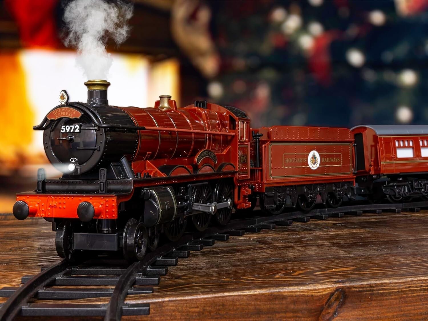 Bluetooth-Enabled Hogwarts Express Train Set with Smoke Effects & Flexible Track